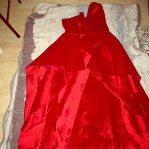 Red Strapless dress
